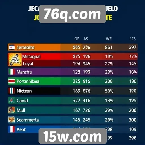 Desempenho de jogos populares no 76q.com